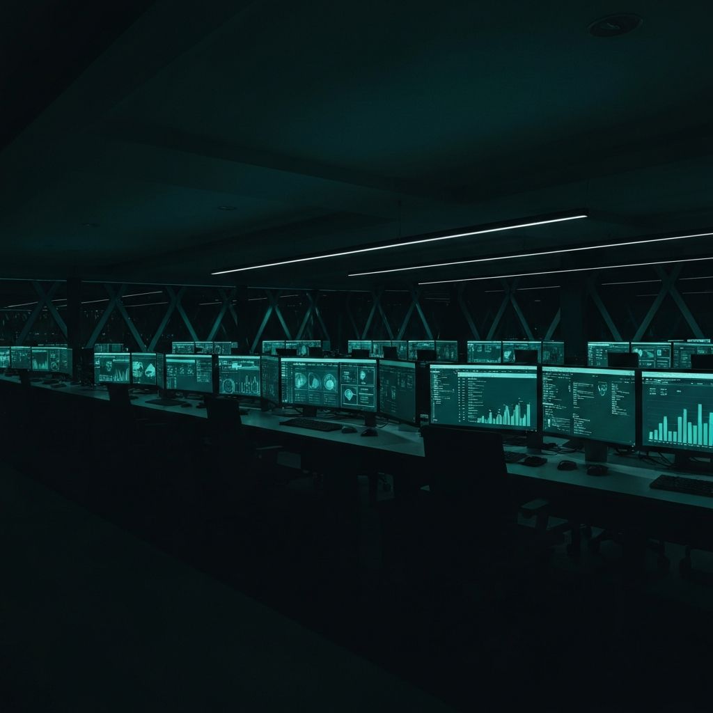 Modern technology-driven office environment